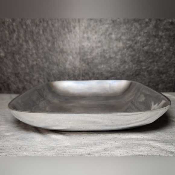 Towle Pewter Pintel Collection Square Serving Bowl Made in India 9.5 " Vintage - Picture 2 of 6